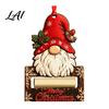 Holiday Hanging Decor Christmas Wooden Money Holder Ornament Santa Reindeer Snowman Elf Cash Holder Xmas Tree Gift Decoration
