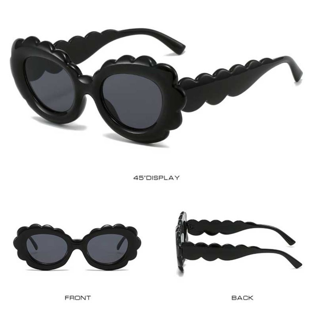 Fashion Sun Glasses Jelly Color Sunflower Flower Sunglasses New Oval Cloud Shape Sunglasses