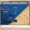 Rosh Hanukkah Photography Backdrop Tableware Plates Fruit Candelabra Candle Bread Baby Portrait Festival Party Photo Background