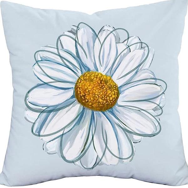 Spring and Summer New Flower Daisy Pillowcase Home Decoration Living Room Sofa Car Pillow Cushion