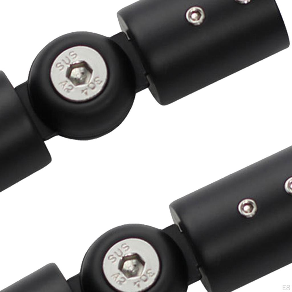 2 Stück Eckverbinder für Gardinenstangen mit Schrauben, Universalverbindung, Duschraum-Klappbogen