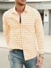 Camicia a quadri casual da uomo a maniche lunghe, versatile per l'uso quotidiano