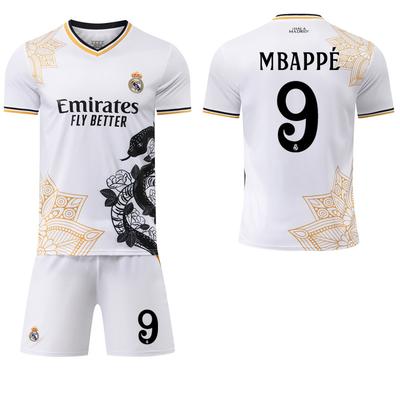 2025-26 Real Madrid White Snake Special Edition Home Jersey #7 Vinícius #5 Bellingham #9 Mbappé Football Jerseys