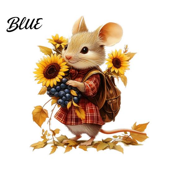 Pastoral Style Wall Stickers Mouse Stickers Waterproof PVC Autumn Retro Fairy Tale Decals Removable Peel Pvc Decals And Stick for Kindergarten