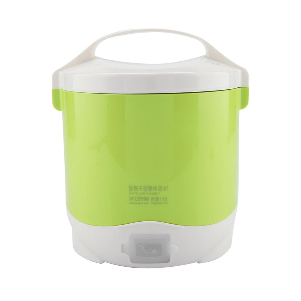 24V 180W 1,6L elektryczny przenośny wielofunkcyjny ryż gotowania parowiec dla samochodów (Zielony)