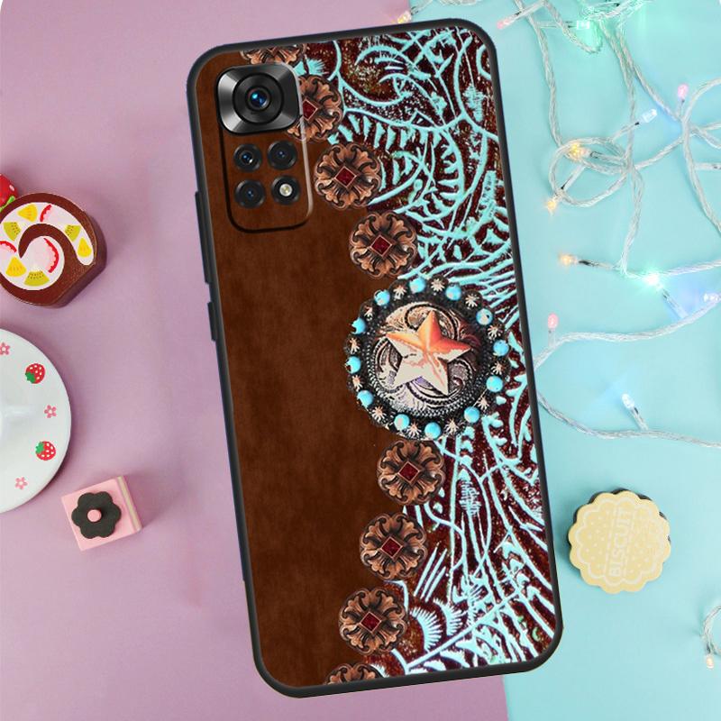 

Rustic Brown Western Country Leather Case For Xiaomi Redmi Note 14 Pro 9 10 11 12 13 9S 10S 11S 12S Redmi 14C 10C 12C 13C Cover Redmi Note 10S