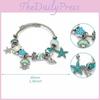 Ozean-Thema Edelstahl Perlenarmband mit Seestern Meeresbewohnern Für Frauen Sommer Schmuck