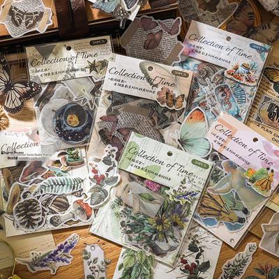 Time Series Paper Trace Sticker Pack - 6 Styles for Journaling, Collage, and DIY Decoration