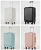 Large Capacity Front Opening Multifunctional Carry-On Trolley: Scratch & Wear-Resistant Travel Suitcase