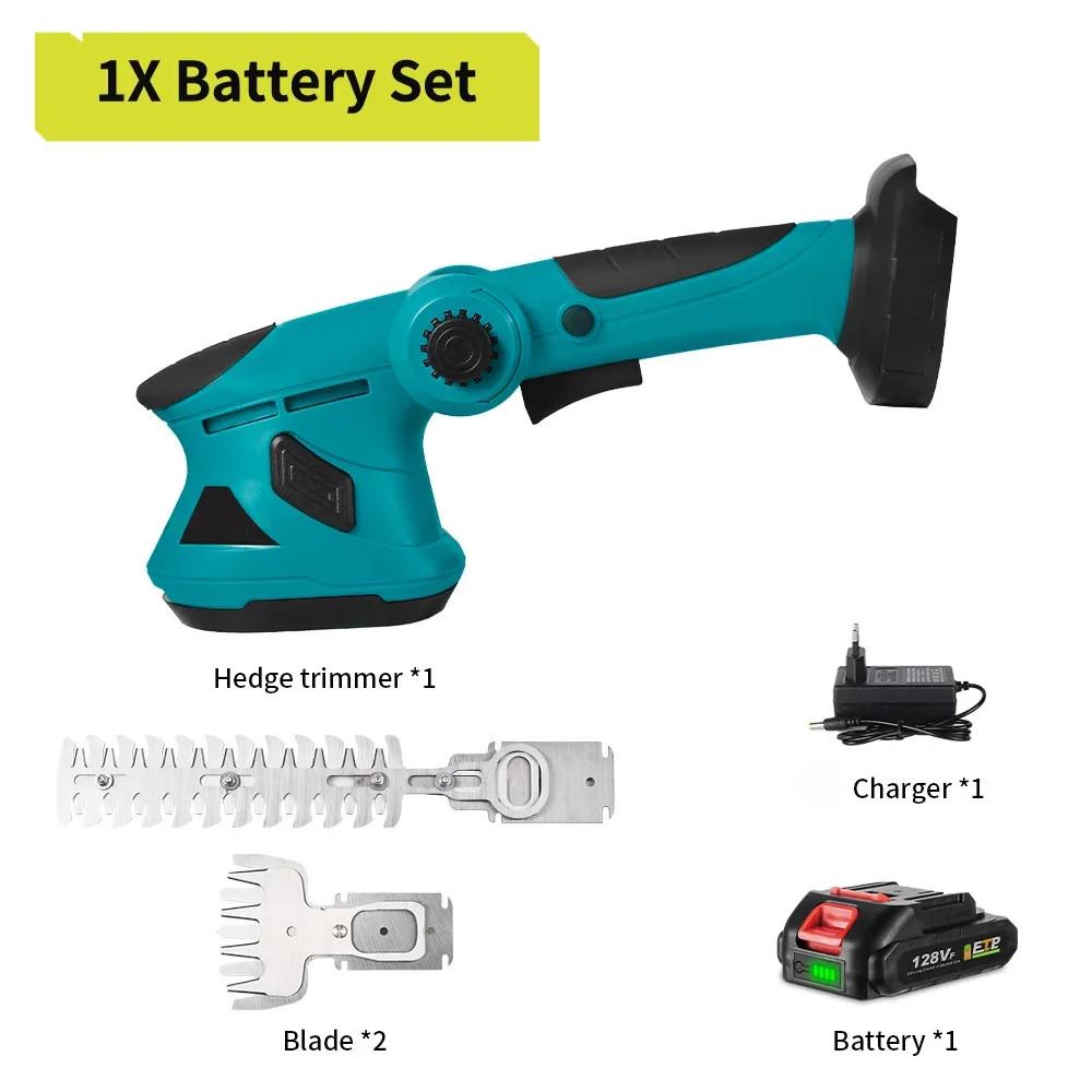 20000RPM 2 IN 1 Electric Hedge Trimmer Cordless Portable Lawn Mower Household Shrub Weeding Garden Power Tools
