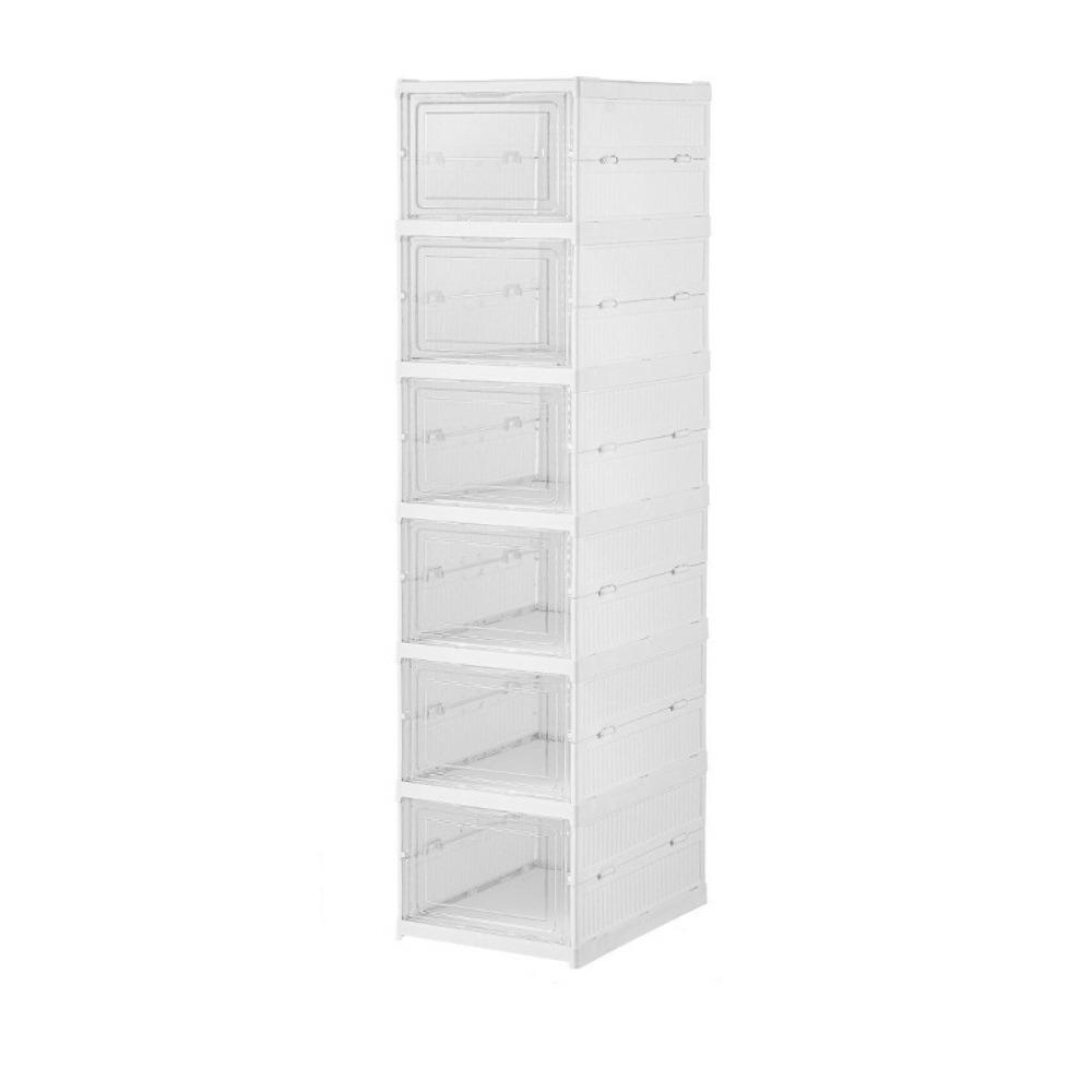 Simple Plastic Multi Layer Shoe Box Transparent Stackable Foldable Shoe Box with Lid Dustproof Shoe Cabinet Dormitory