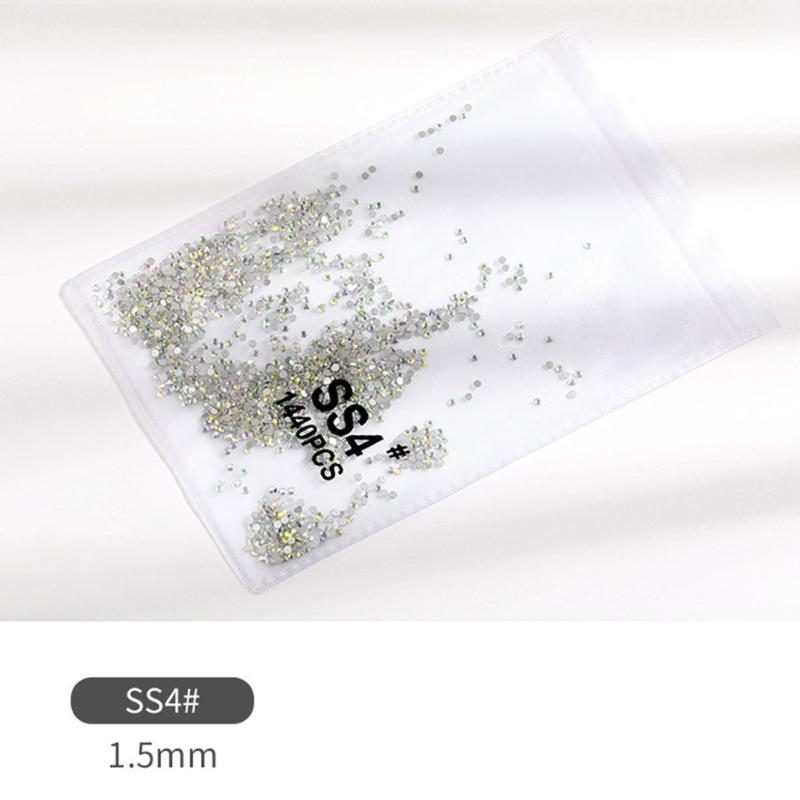Mini Flatback for Rhinestones Crystals 3D Decorations Flat Back Stones Gems Set Nail Art Decoration