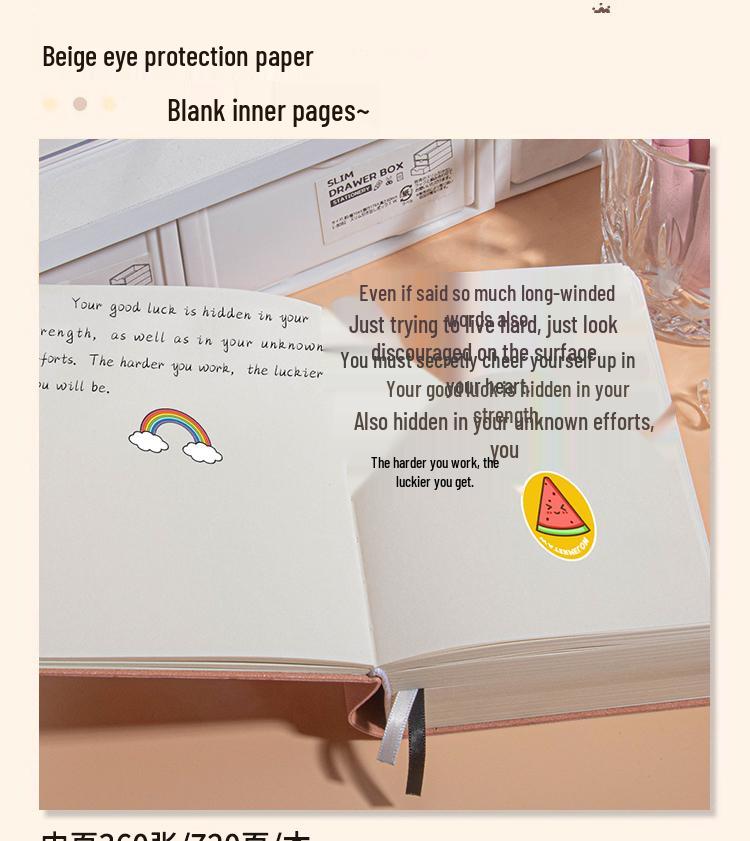 Extra Thick A6 Grid Notebook: Xiaohongshu Style, Ideal for Students & Office Use