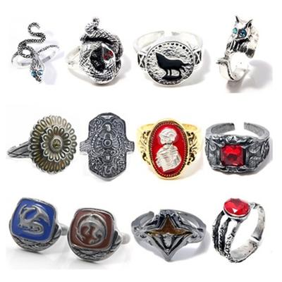 Anelli regolabili Dark Souls per uomo, vintage, cicatrice del demone di Havel, serpente clorantico, anello di Leone, luna oscura, regalo di gioielli