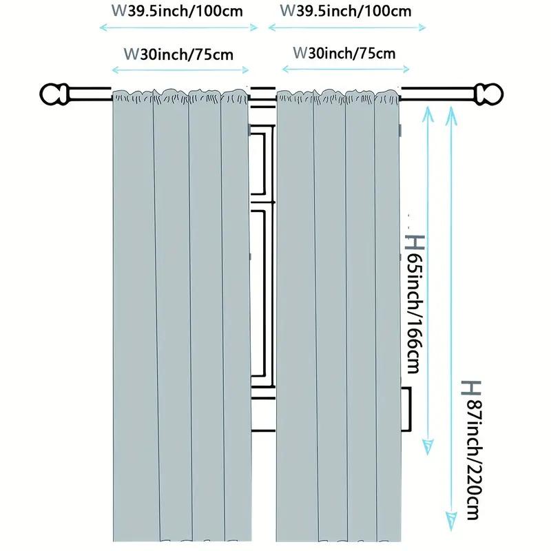 2 Curtains, Watercolor, Plant Leaves, Door Rings, Thermal Noise reduction art, Elegant and Multifunctional Fabric, Met
