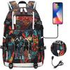 Kaiju No. 8 Printed USB Port Backpack Youth Student School Bag Large Capacity Travel Daypack