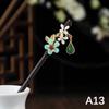Vintage Wooden Hair Stick Chinese Style Winding Flower Hairpin With Tassel Classical Elegant Lady Hair Clip Hair Accessories