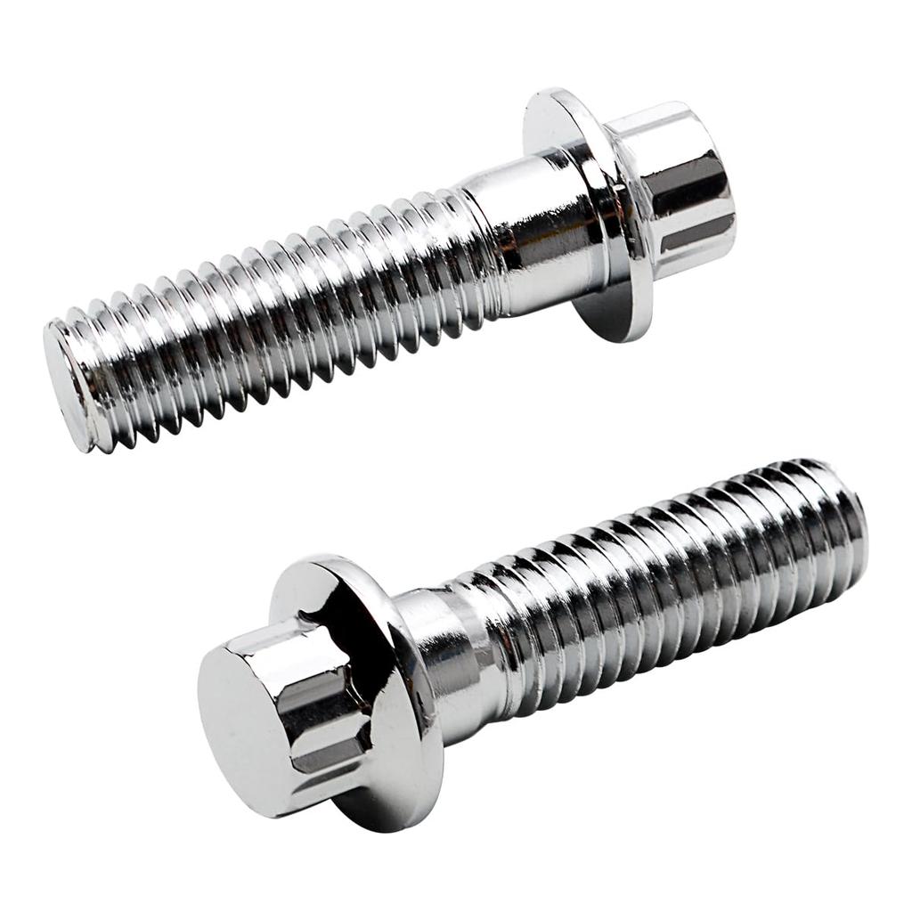 WOWTK 2pcs M10x1.5 Metric Chrome Front Brake Caliper Bolt Kit for Harley