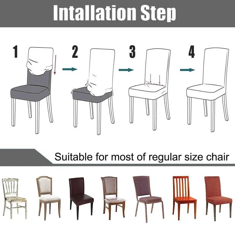 1pcs Solid Color Chair Cover Super Soft Chair Covers For Dining Room Luxurious Office Seat Cases Stretch For Banquet