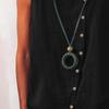 Women Tops Crew Neck Sleeveless Side Buttons Decor Asymmetric Design Pullover