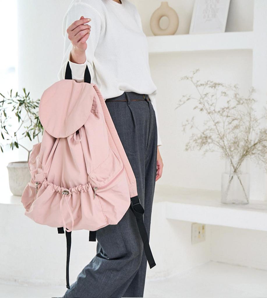 ZUCCHERO Women's Backpack, Large Capacity, Lightweight, Water-Repellent Nylon, Zucchero 49808, Black