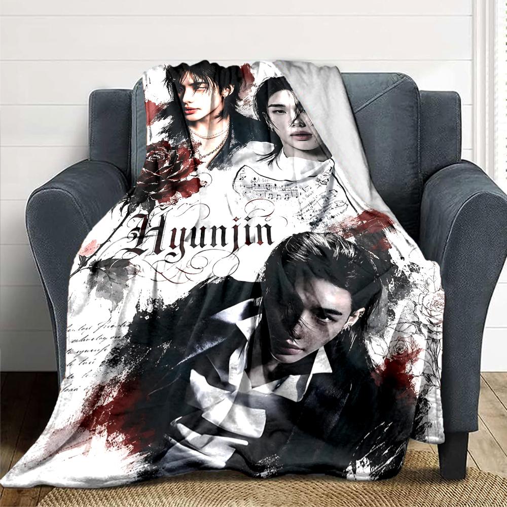 Hyunjin'S Emotional Journey Blanket Soft Throw Blanket For Home Bedroom Bed Sofa Travel Office Solid Christmas Blanket