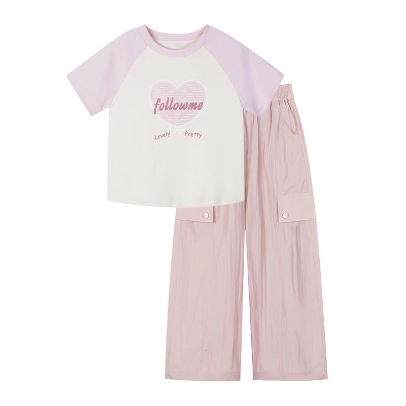 FULUOMI Girls' Summer Casual Two-Piece Set