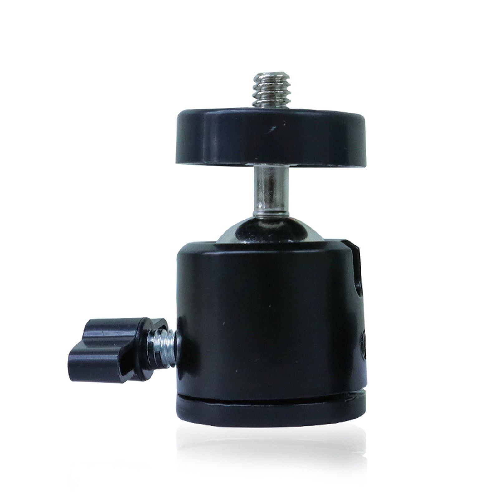 Metal Hot Shoe Ball Head 360° Rotatable Swivel Ball Head for Live Tripod Photography чёрный