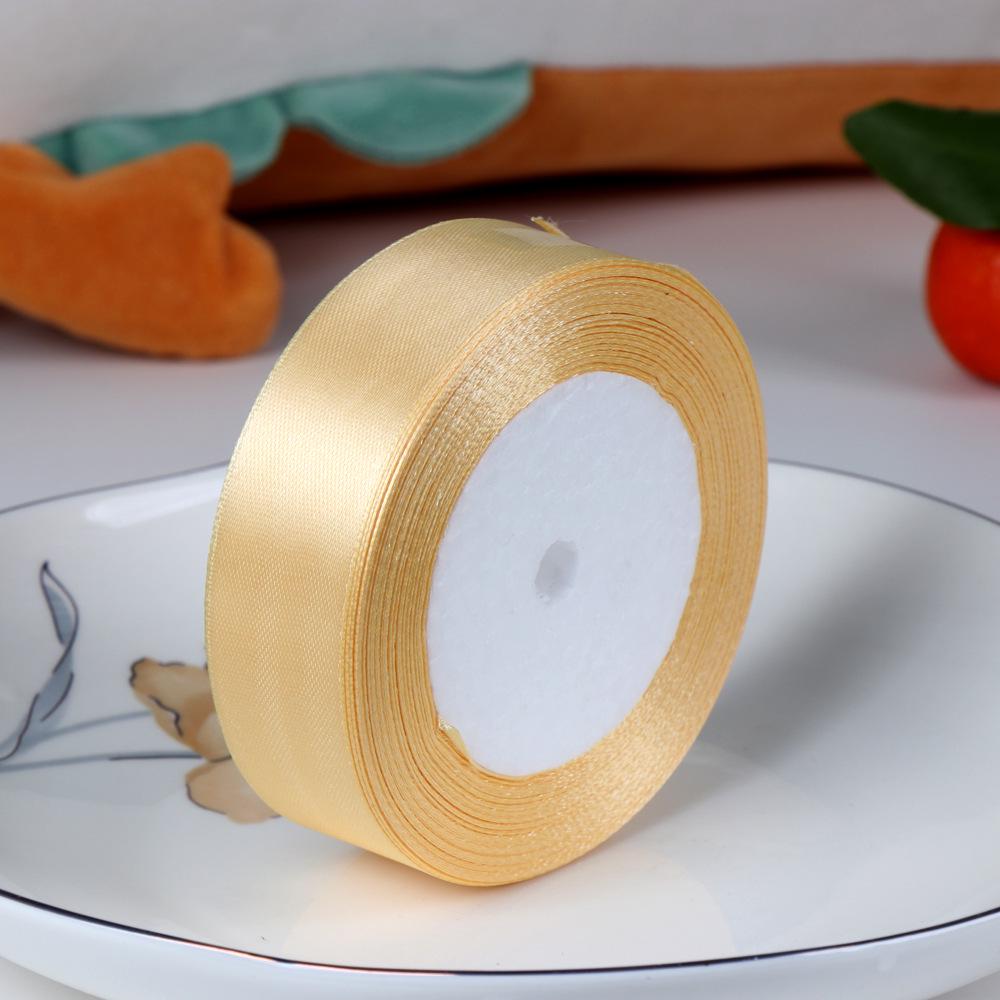 2.5cm Polyester Satin Ribbon for Cake Decoration, DIY Handmade Gift Box, and Gift Packaging.
