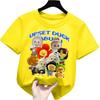 New Labubu T-shirt Children's Multi Color Round Neck Short Sleeve Cartoon Printed Girls' Top