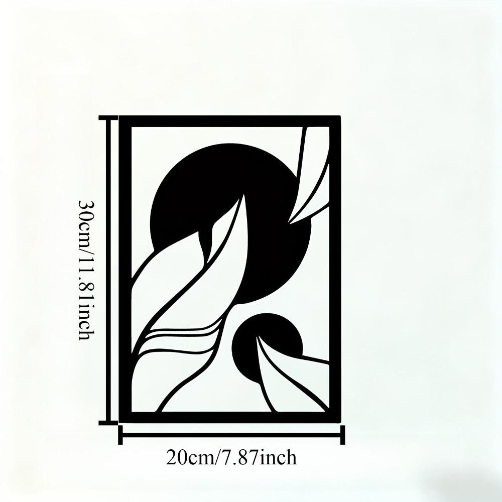 Modern Abstract Metal Wall Art Minimalist Iron Sculpture Weatherproof Indoor Outdoor Decor Two Sizes