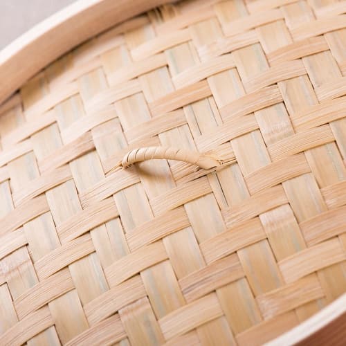 Dasoguy Premium 18cm Handmade Wooden Steamer with Two-Tier Steaming Basket for Dumplings, Dim Sum, Baozi, Rice, Vegetables, Meat, and Fish, Ideal for