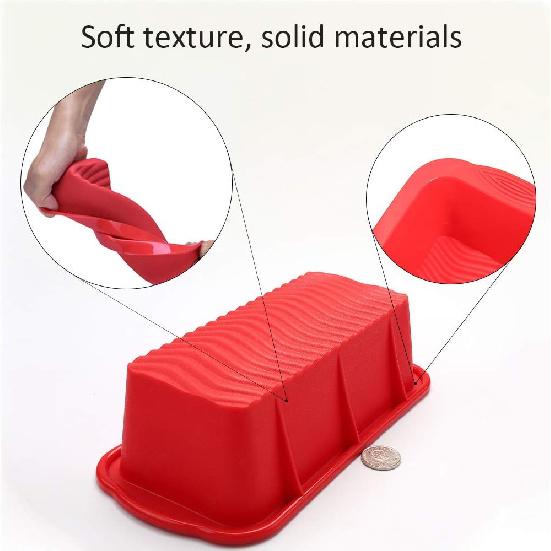 2 Pack Bread Pans for Baking, Silicone Loaf Pan Homemade Bread Making Non-Stick BPA Free Bread Pans for Homemade Bread, Cake Pan, Rectangle bread