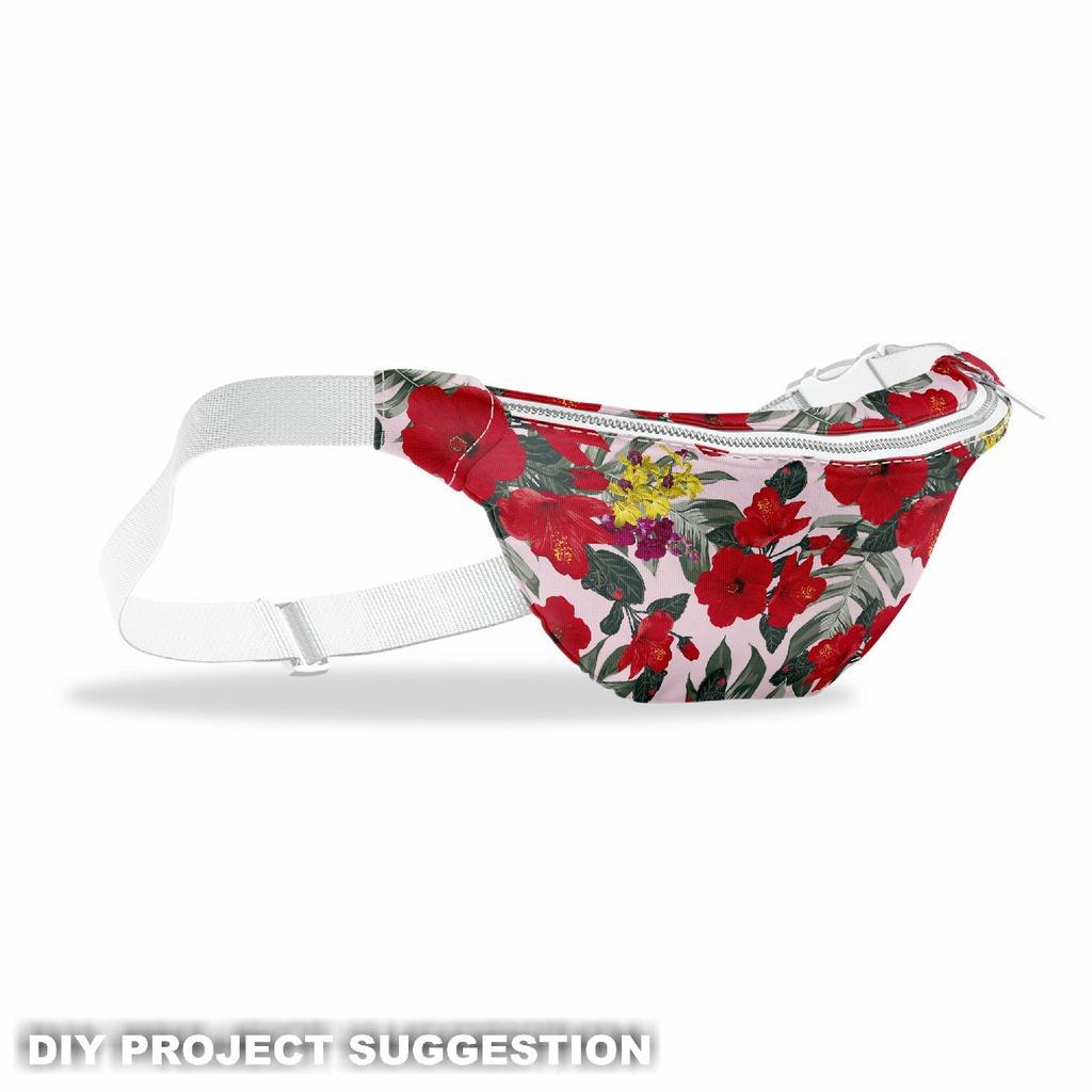 Outdoor Dekostoffe Oxford - Motiv Roter Hibiskus