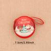 WTEMPO 4PCS Christmas Gifts Christmas-themed Pattern Printed Christmas Coin Purses Christmas Zipper Gift Bags Christmas Tree Hanging Pendants