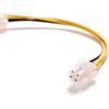 1Pc White 4pin Male to Female Power Supply Cable Motherboard CPU Power Supply Adapter Converter Cable 12V 4Pin Power Cord,Long Term Use Audio and