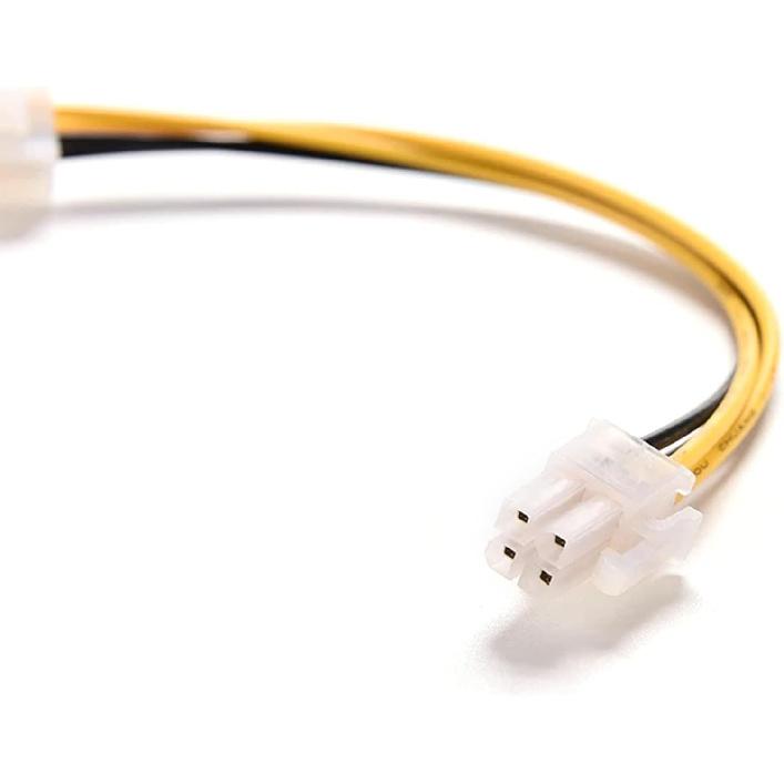 1Pc White 4pin Male to Female Power Supply Cable Motherboard CPU Power Supply Adapter Converter Cable 12V 4Pin Power Cord,Long Term Use Audio and