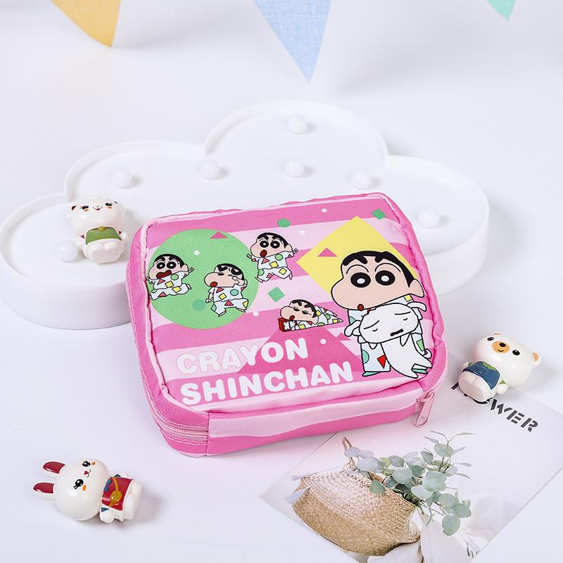 Shin Chan Crayon Compact Personal Care Bags Oxford Fabric Girl Travel Storage