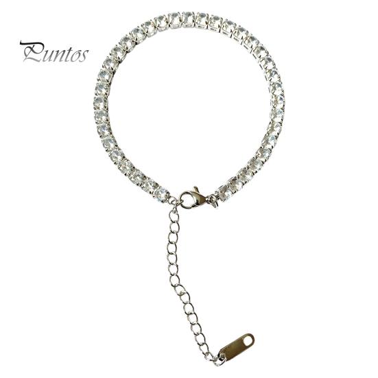 Sparkling Zircon Anklet 4mm Cubic Zirconia Classic Tennis Bracelet, Adjustable Rhinestone for Women, Hypoallergenic Dainty Ankle Bracelet Foot Jewelry