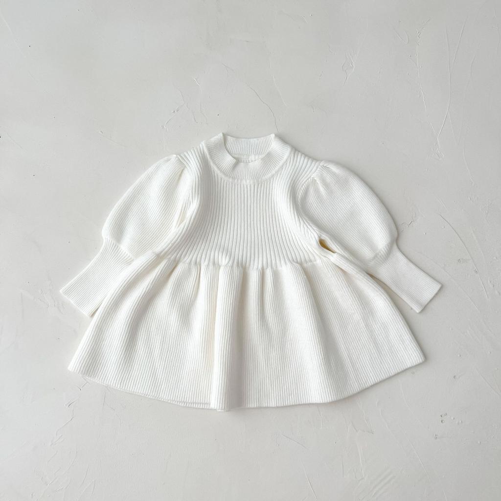 2022 jesień dziewczęca sukienka z dzianiny zachodnia księżniczka sweter z dzianiny sukienka niemowlęca sukienka z długim rękawem