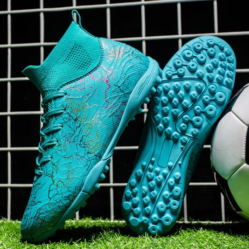 Fashion High-top Football Shoes Broken Nails Long Nails Professional Grass Football Training Shoes Men's Football Uppers