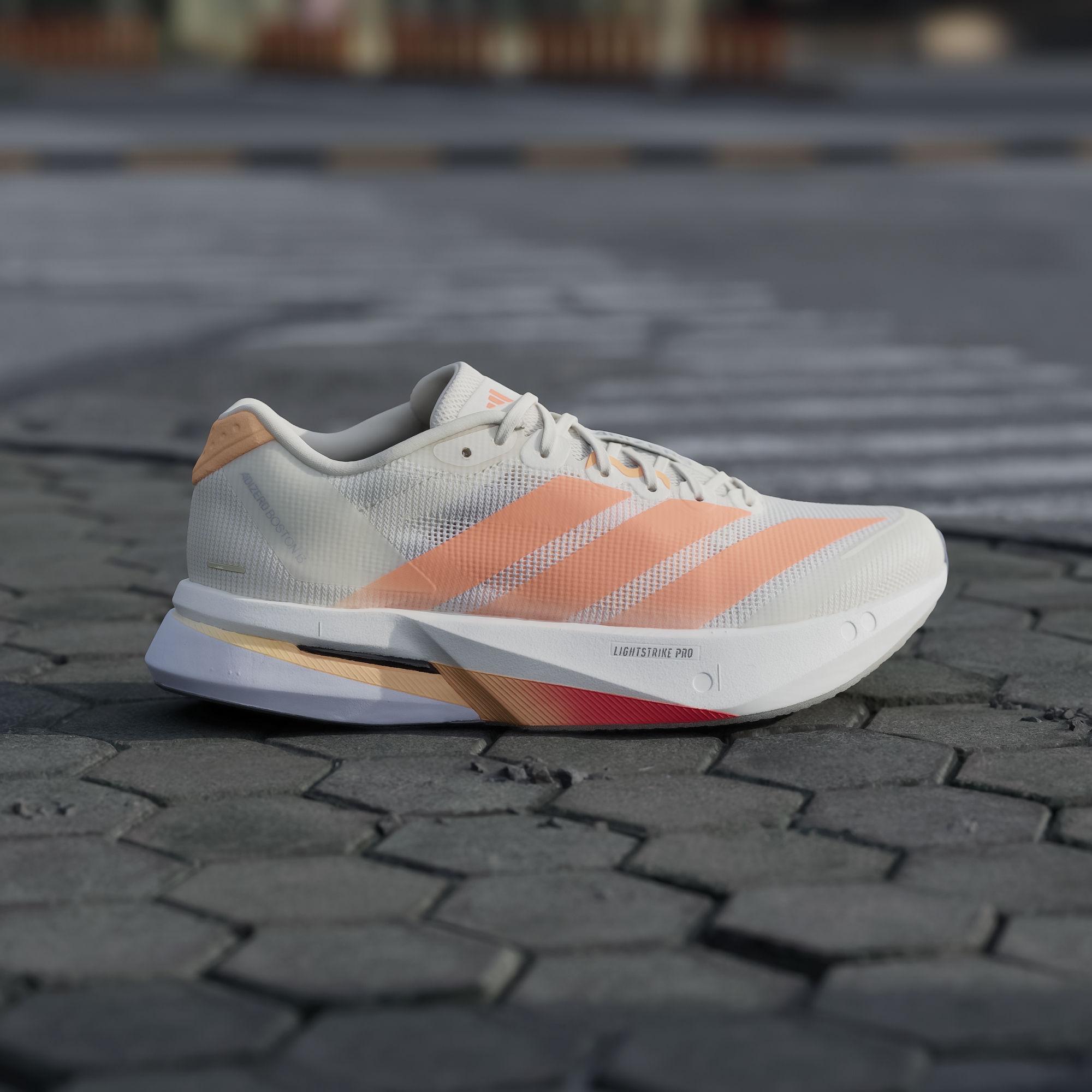 Adidas Adizero Boston 13 Fabric Running Shoes Women s Beige 36.5