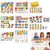 Newborn Objects Pack Of 12 Filled Easter Eggs Colourful Easter Eggs With Different Toys For Fun Easter Eggs For Easter Party