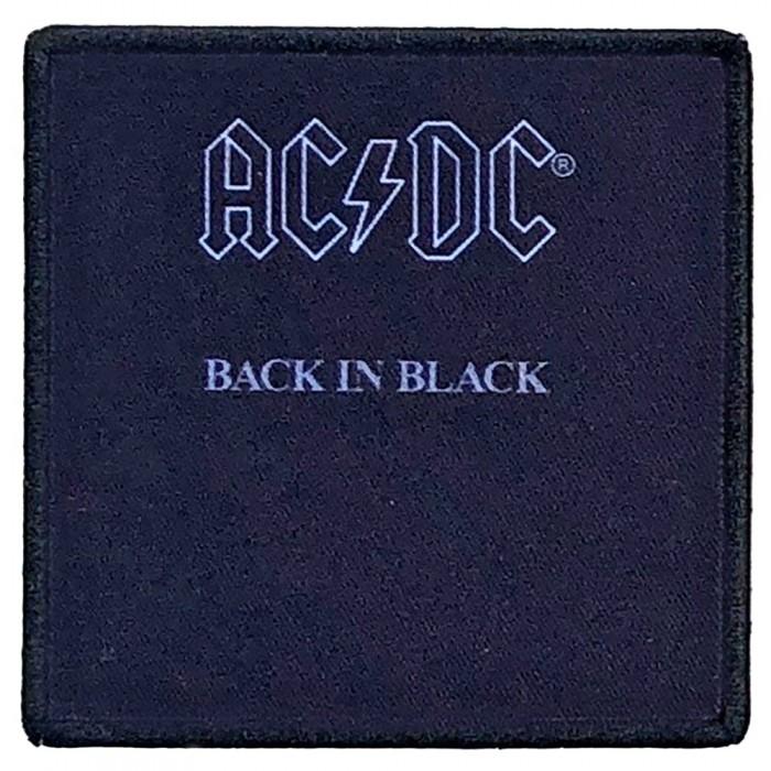 AC/DC Back In Black Album Iron On Patch
