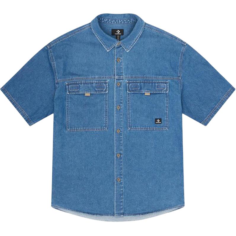 

New Converse Shirts Men s Blue 10028349-A01 XL