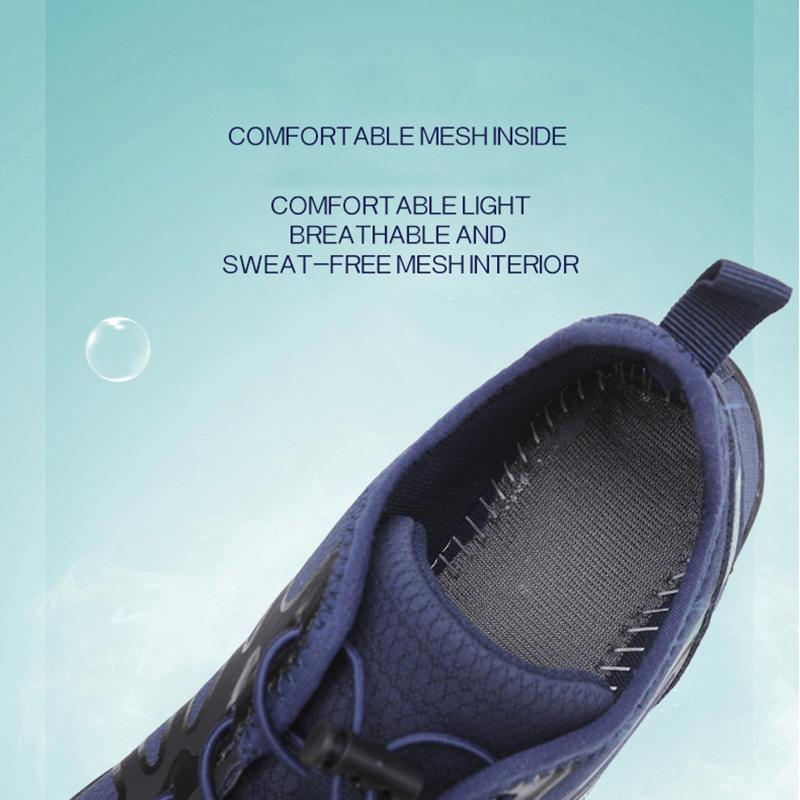 Unisex Wassersportschuhe Atmungsaktive Mesh-Watschuhe Sommer Rutschfest Tragbar Strandschuhe