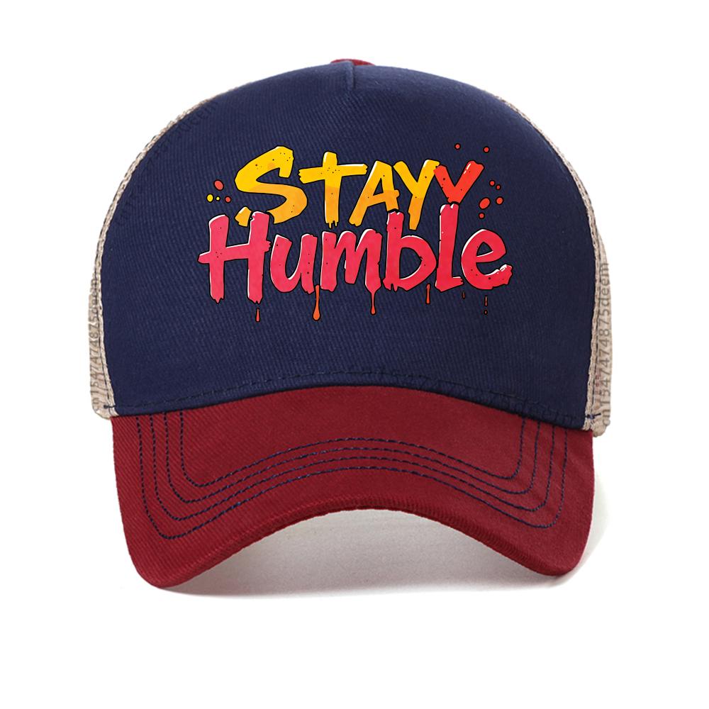 stayy humble Letters baseball cap For Men Fashion Summer Printed Simple caps Casual Streetwear Snapback hat mesh Trucker hat