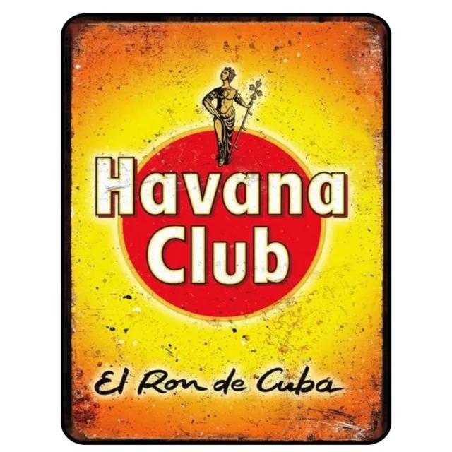 Havana Club Vintage Kovová Plechová Znamení Retro Nástěnná Dekorace pro Pánskou Jeskyni Domov Kavárna Zahrada Klub Bar Hospoda Železná Malba Umělecký Plakát