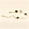 Trendy 18K Gold Plated Clover Lucky Bracelet White Black Red Green Flower Four Leaf Link Jewelry Gifts Bracelets for Women