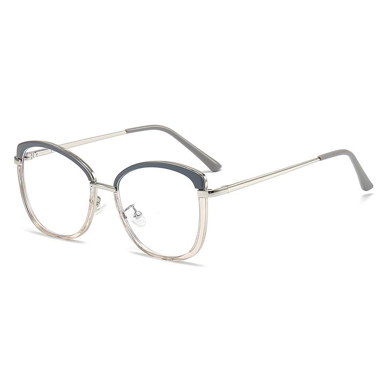 Retro Cat Eye Clear Anti Blue Light Glasses TR90 Spring Hinge Women Men Computer Goggles Optical Frame